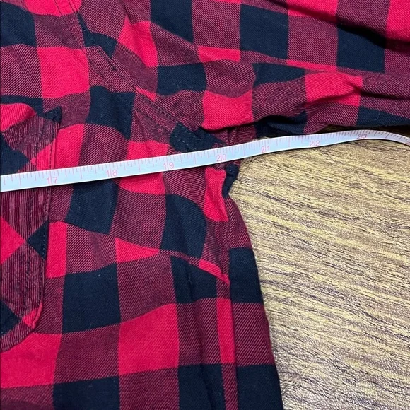 Eddie Baue Red and Black Plaid Button Down Shirt dress - Picture 4 of 6